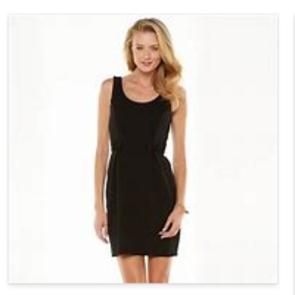 LC Sleeveless Bow Sheath Dress Scooped Neck 4 or S